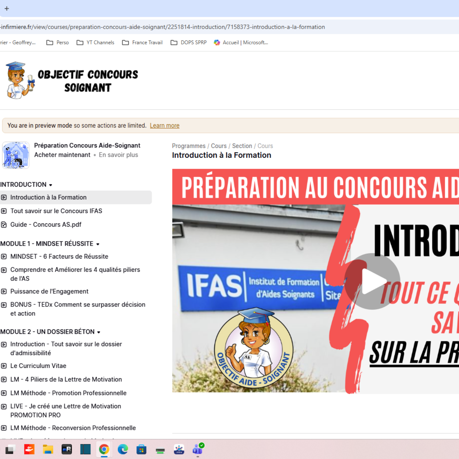 Plateforme de formation d&eacute;di&eacute;e &agrave; la pr&eacute;paration au concours aide-soignant