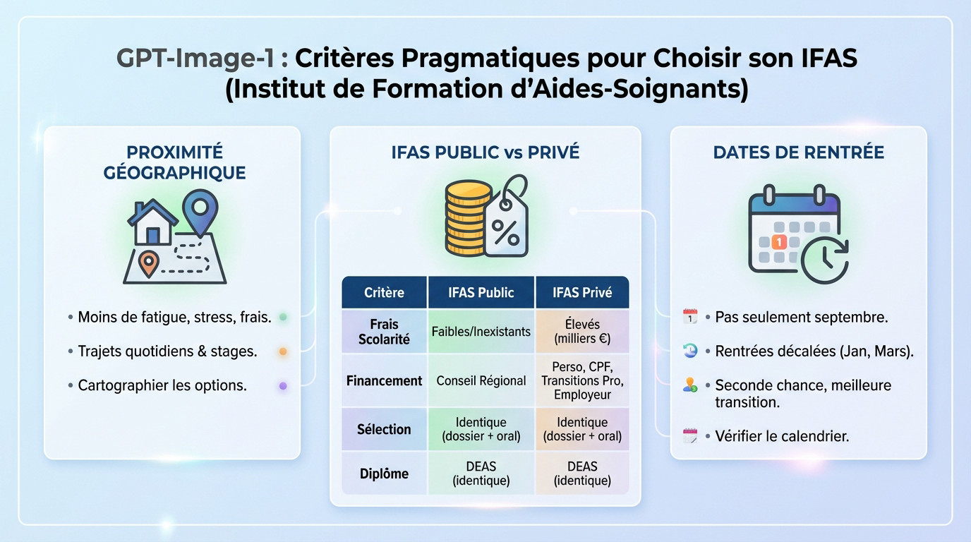 Carte et calculatrice pour évaluer les critères de choix d'un IFAS